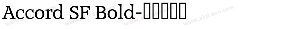 Accord SF Bold字体转换